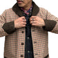 Shawl Collar Plaid Jacket