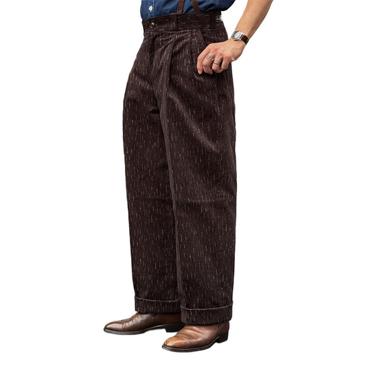 Print Corduroy 2Tack Work Trousers