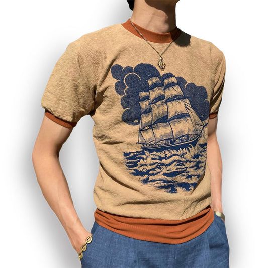 Cotton Sweater “Sailing Ship”