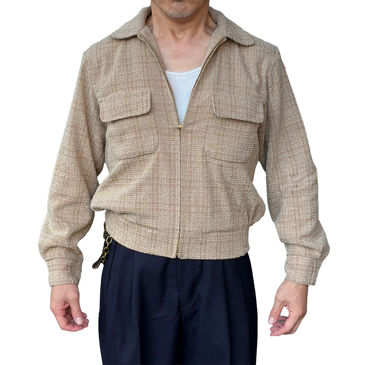 Gold Glitter 2flap Sport Jacket