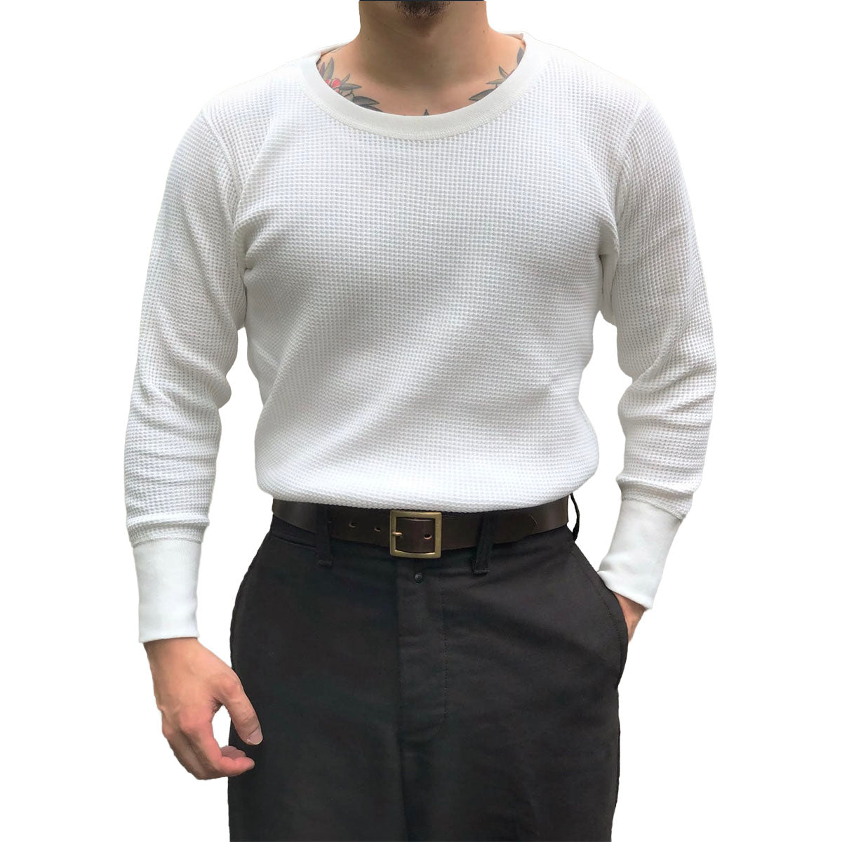 L/S Waffle Crew Neck Shirt