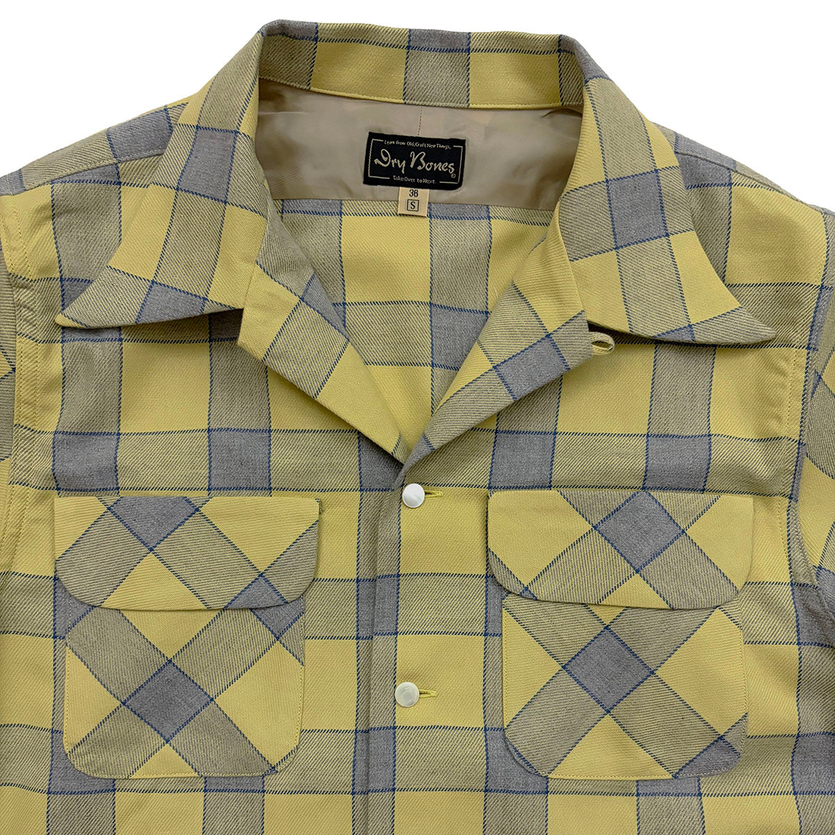 Windowpane Check 2 Flap Open Shirt