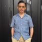 S/S Chambray Open Work Shirt