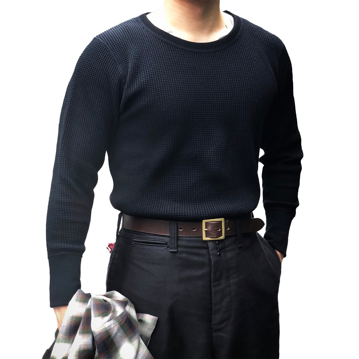 L/S Waffle Crew Neck Shirt