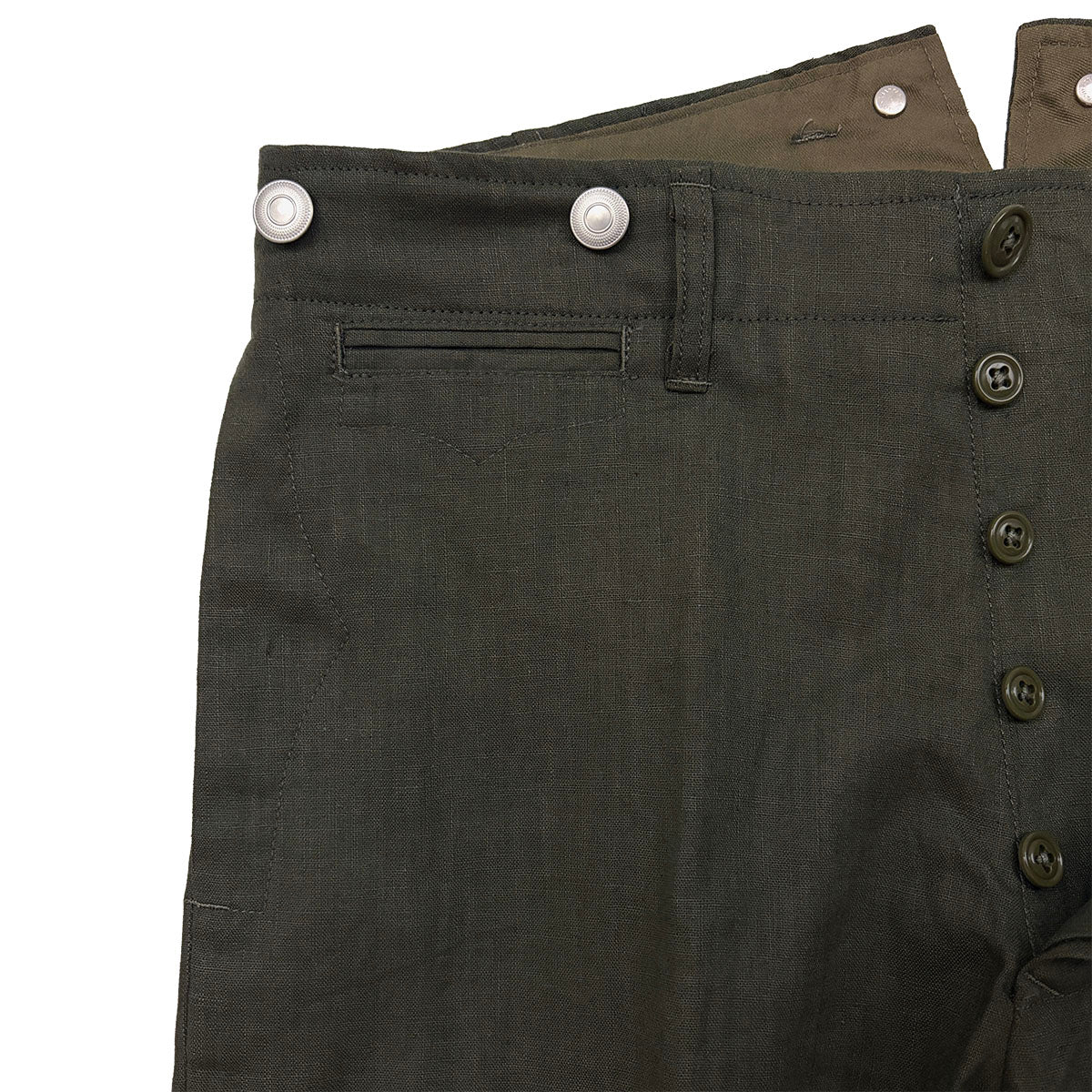 High Back Linen Work Trousers