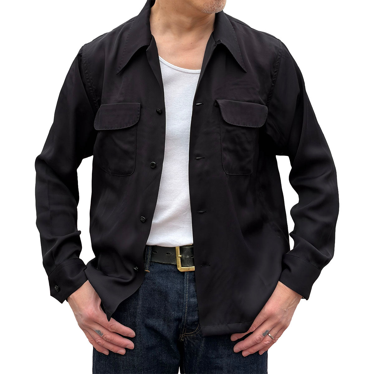 Hand Stitch Open Shirt