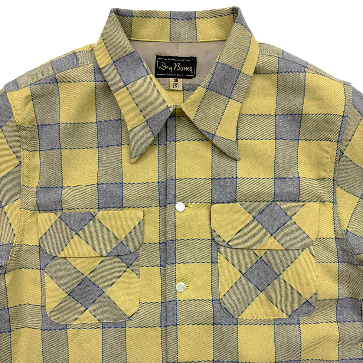 Windowpane Check 2 Flap Open Shirt – Dry Bones Online Shop