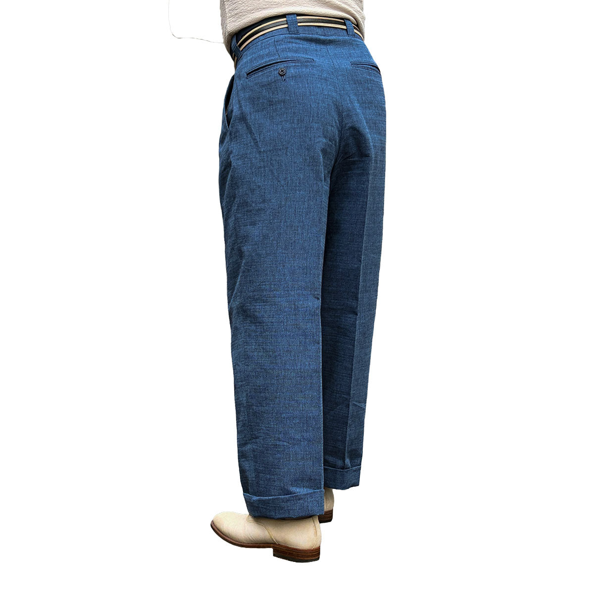 Cotton Chambray 2Tuck Work Trousers
