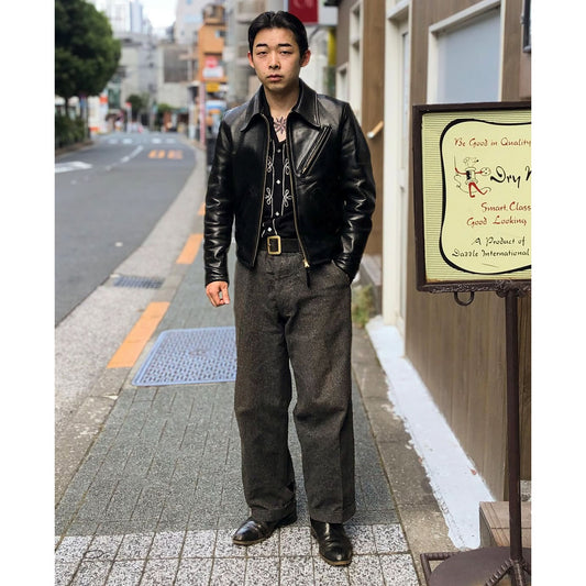 Single Leather Sport Jacket