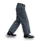 High Back Black Chambray Work Trousers 