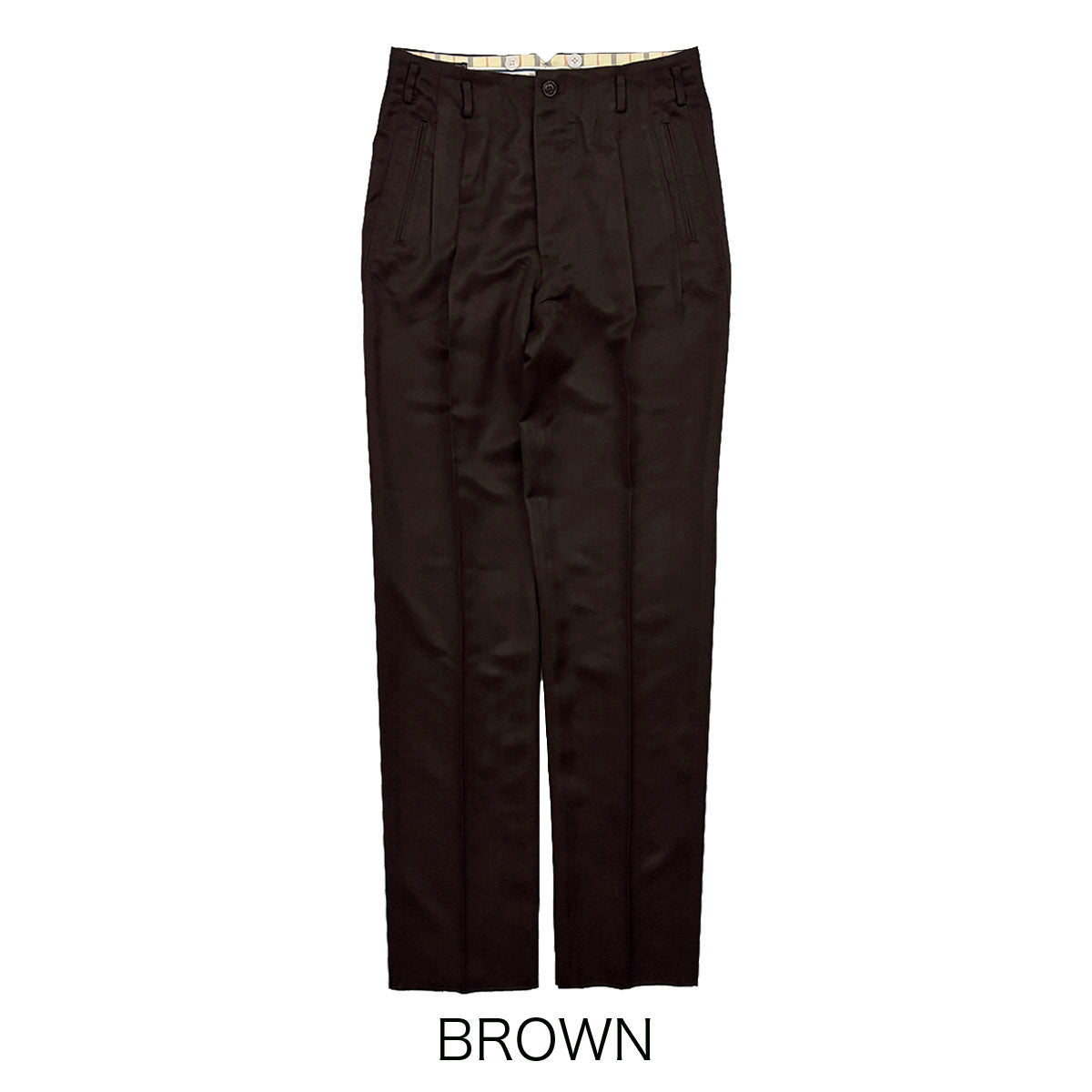 Rayon Gabadine Two Tuck Trousers
