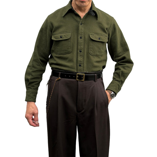 Solid Flannel Work Shirt