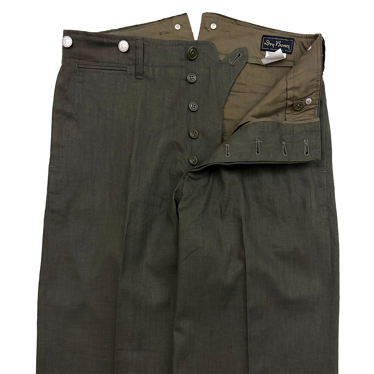 High Back Linen Work Trousers
