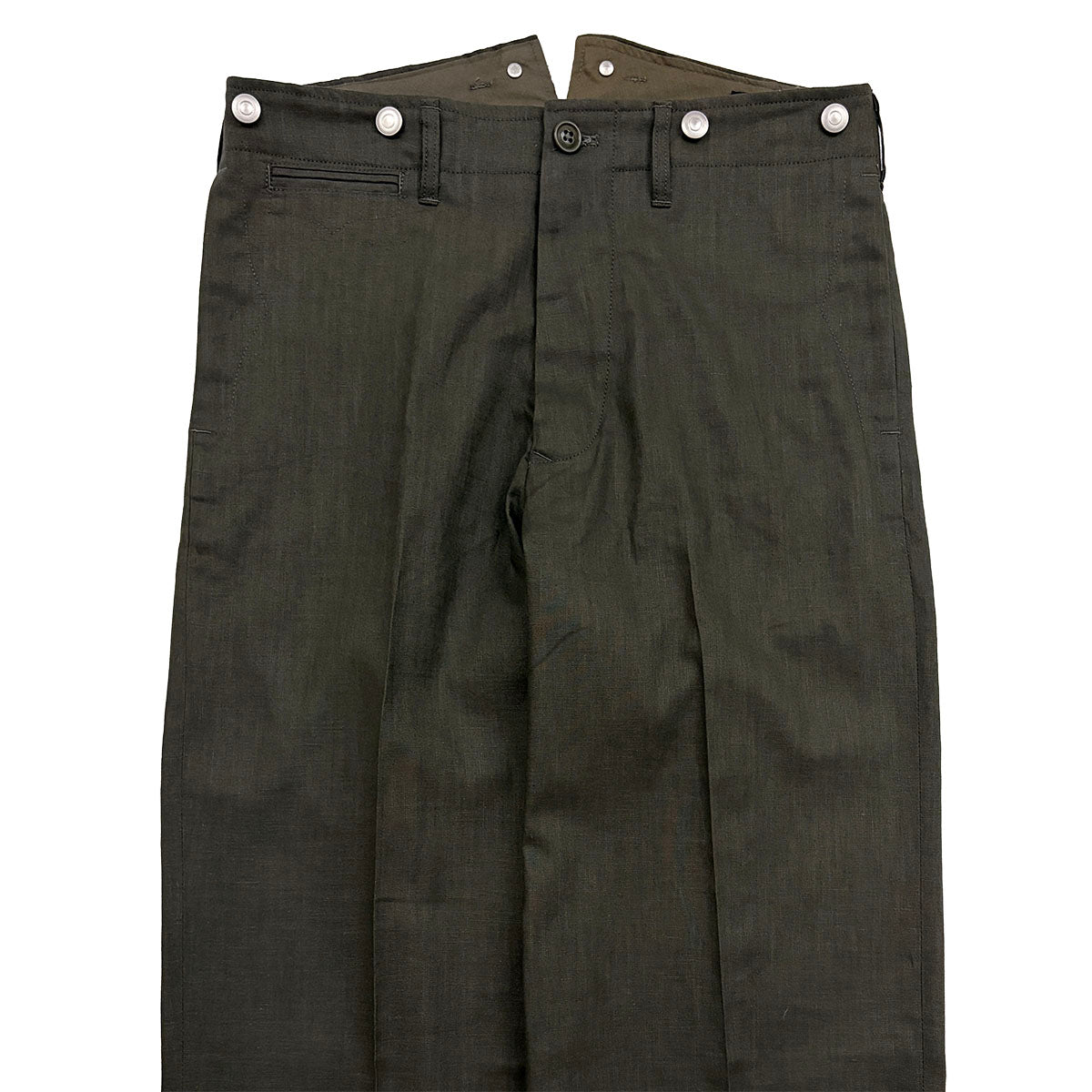 High Back Linen Work Trousers