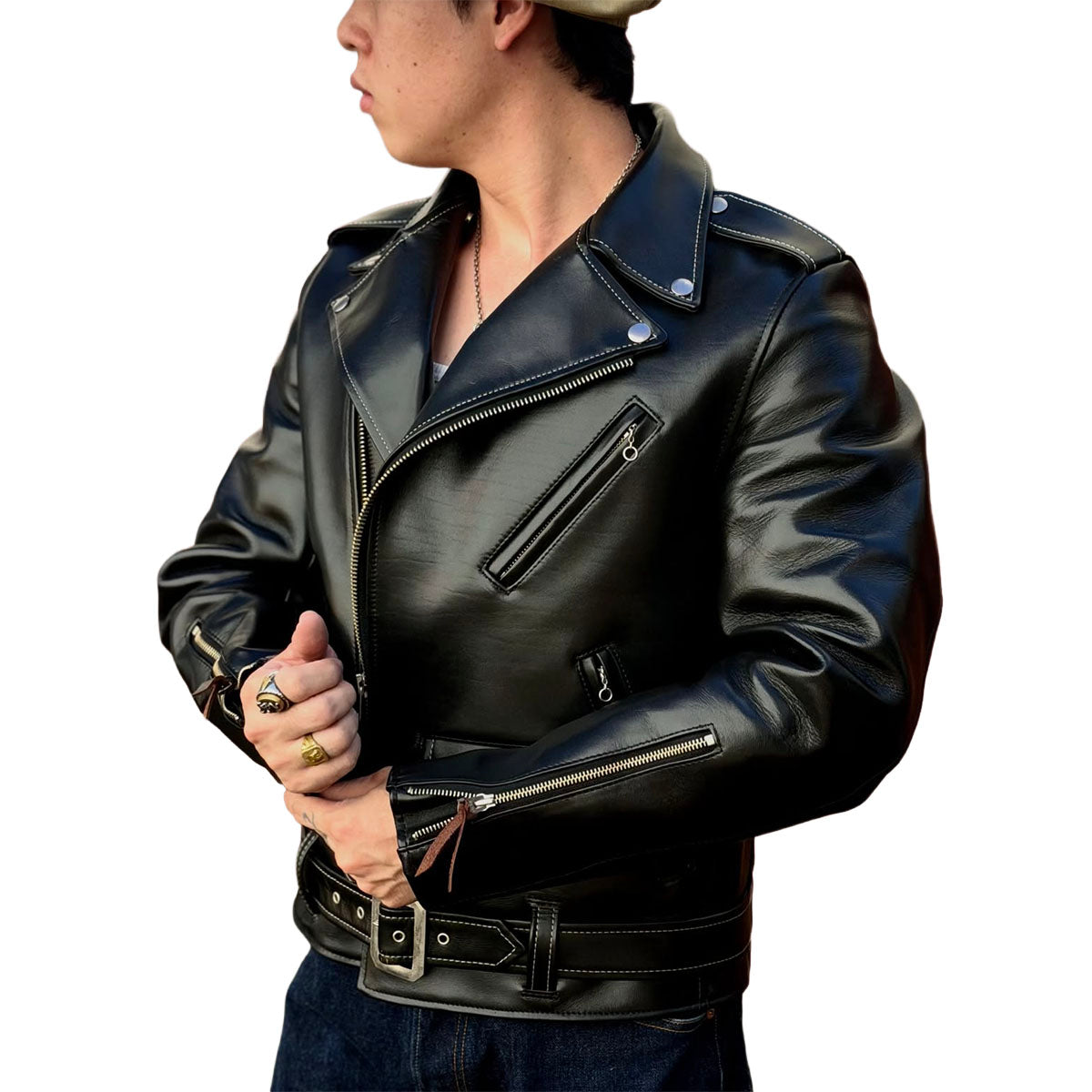 Horse Hide Motorcycle Jacket