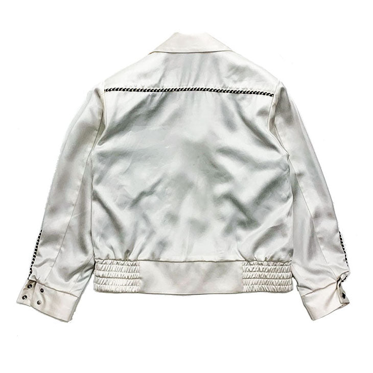 Western Plain Style Satin Jacket