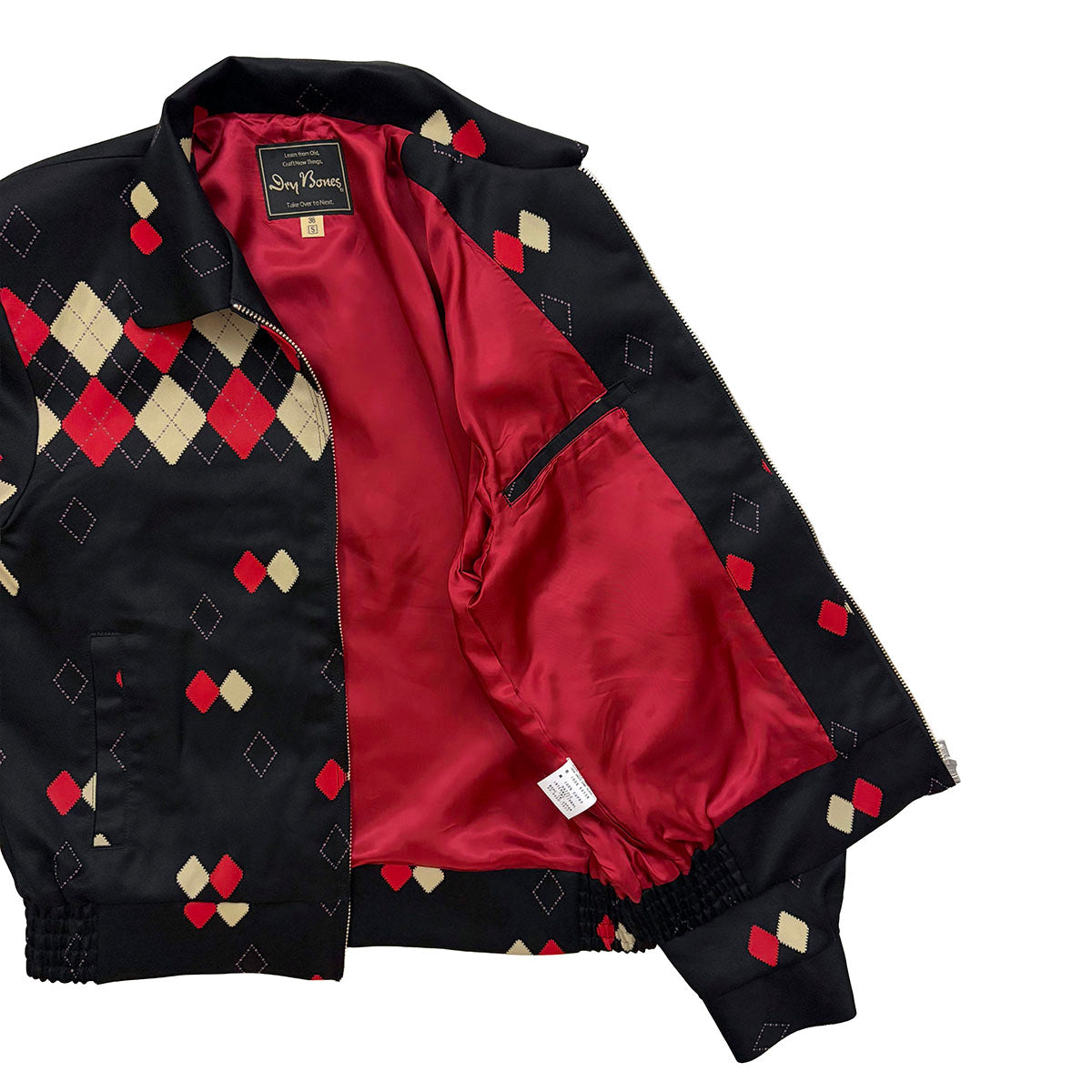 Border Argyle Gabardine Jacket