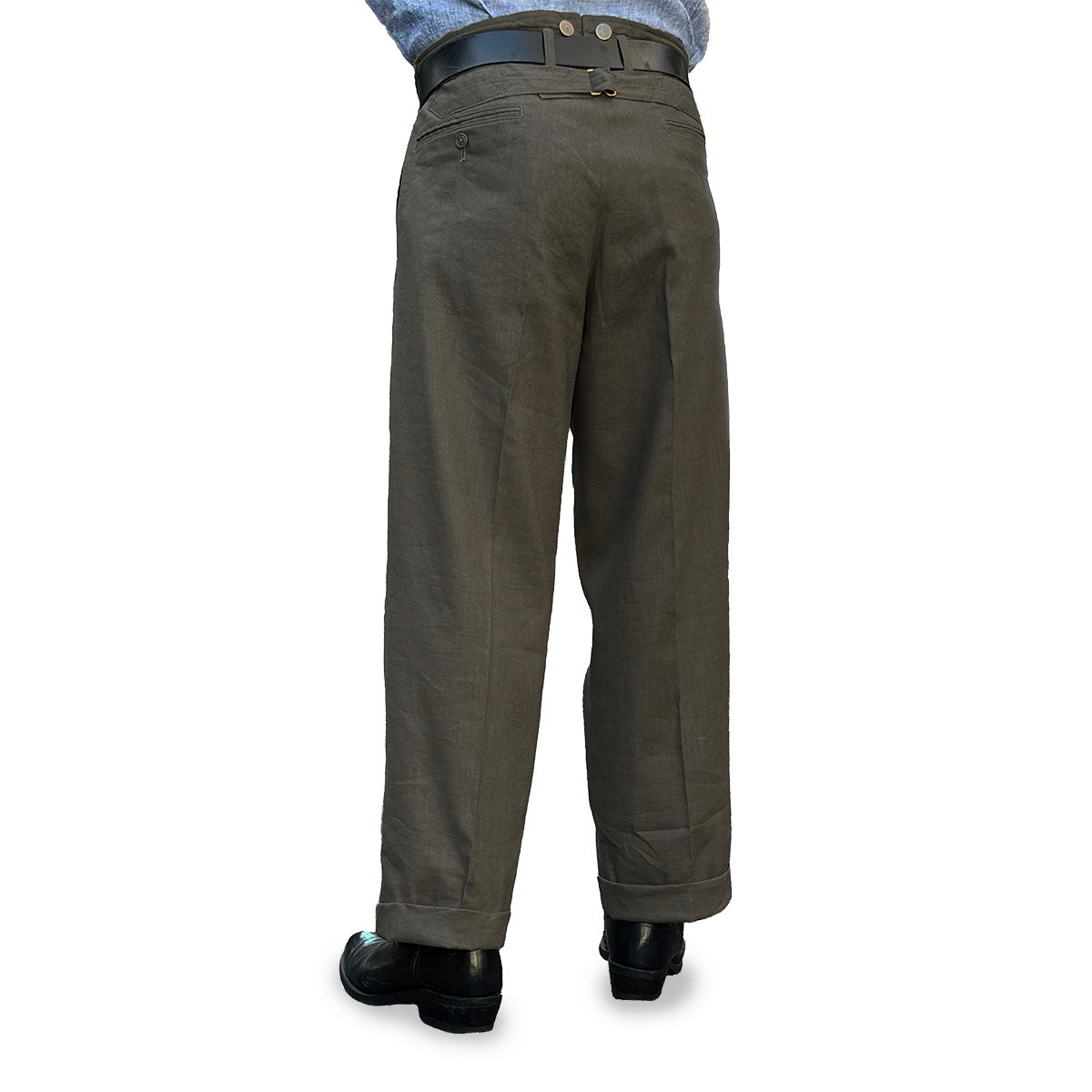 High Back Linen Work Trousers