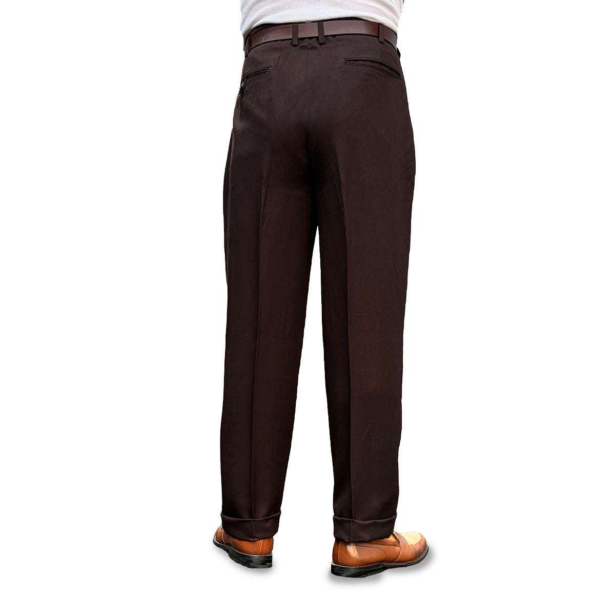Rayon Gabardine Two Tuck Trousers