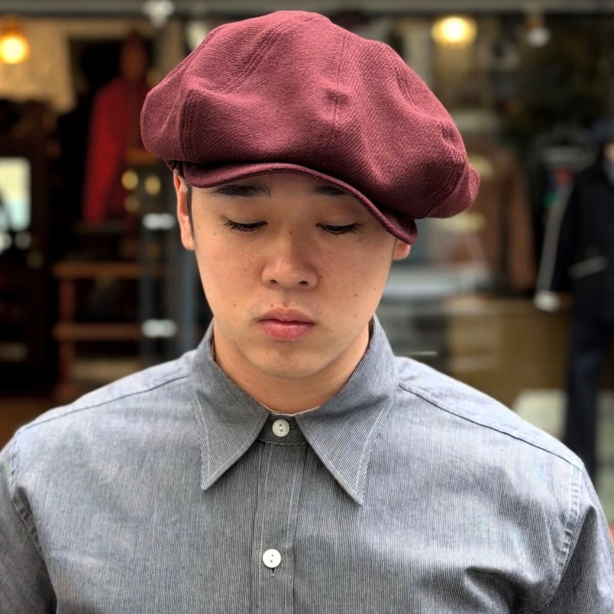 Wool Viyella Snappy Cap