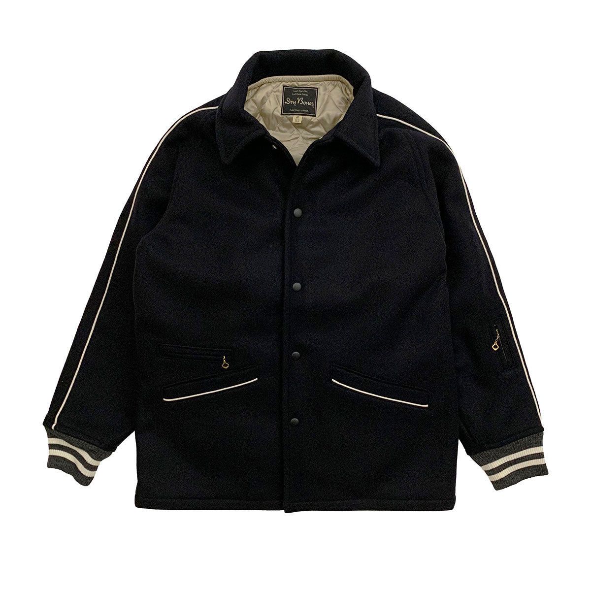Solid Piping Car Coat
