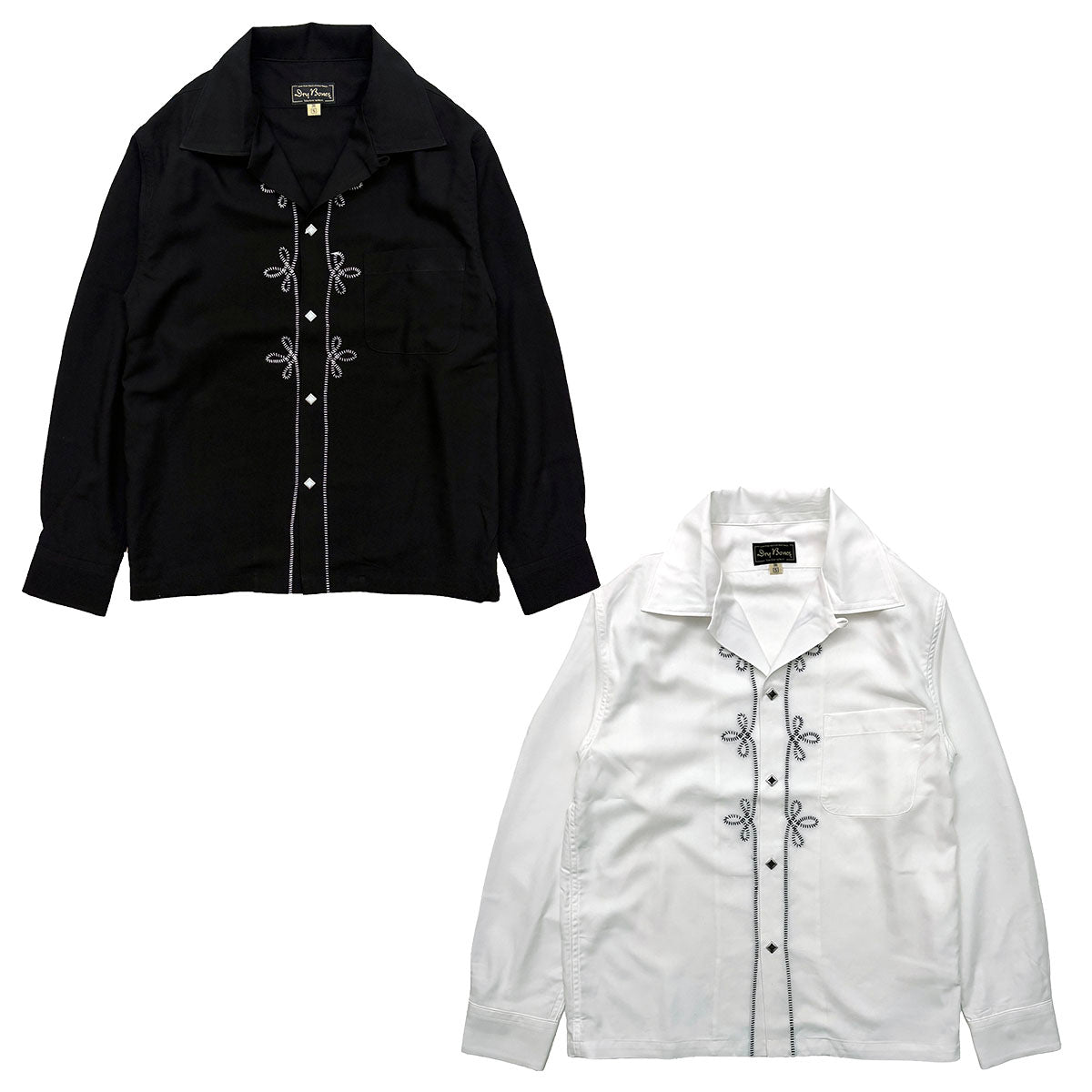 Waiting for production to increase: Embroidered Open Shirt “WESTERN”