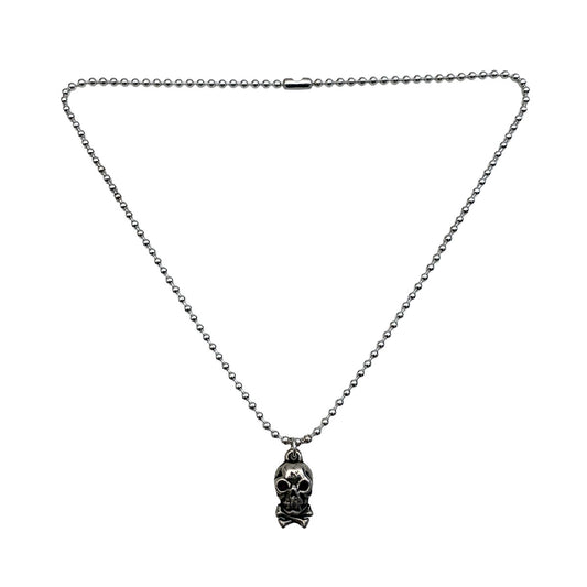 Silver Skull Charm Necklace