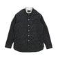 Stripe Band Collar Work Shirt