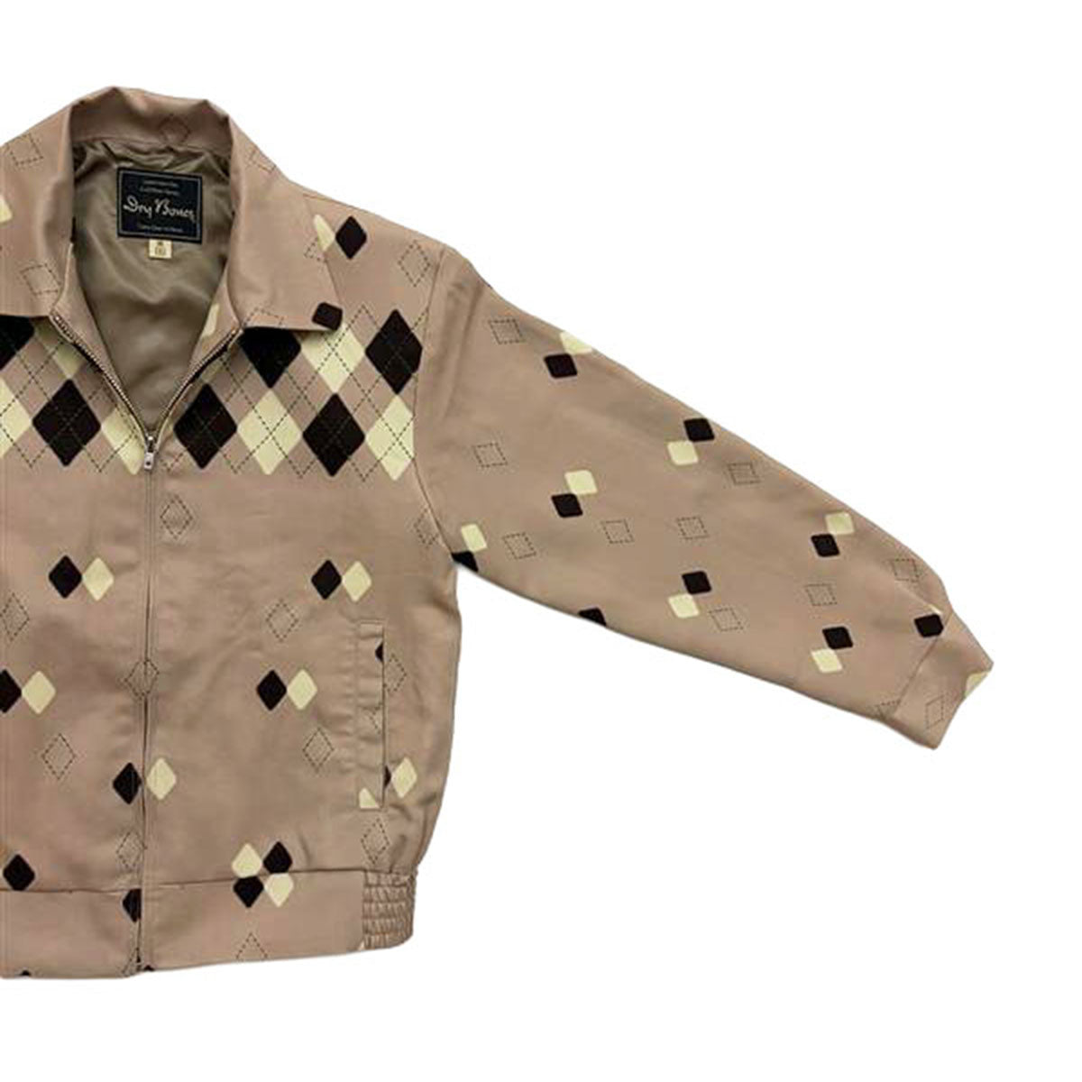 Border Argyle Gabardine Jacket