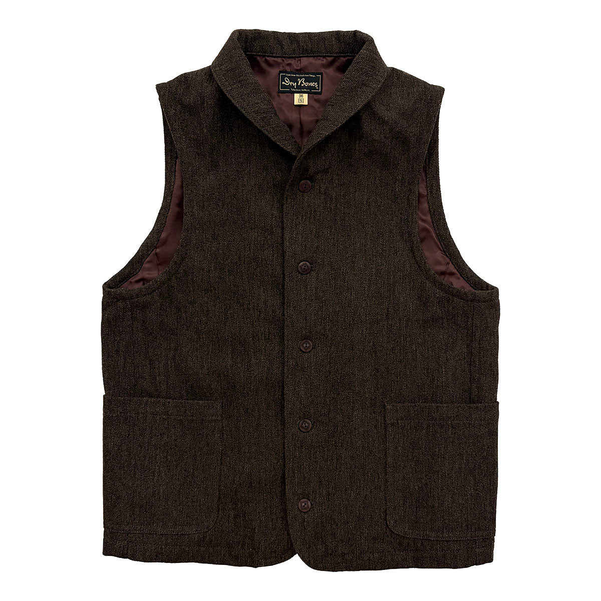 Tweed Shawl Collar Vest