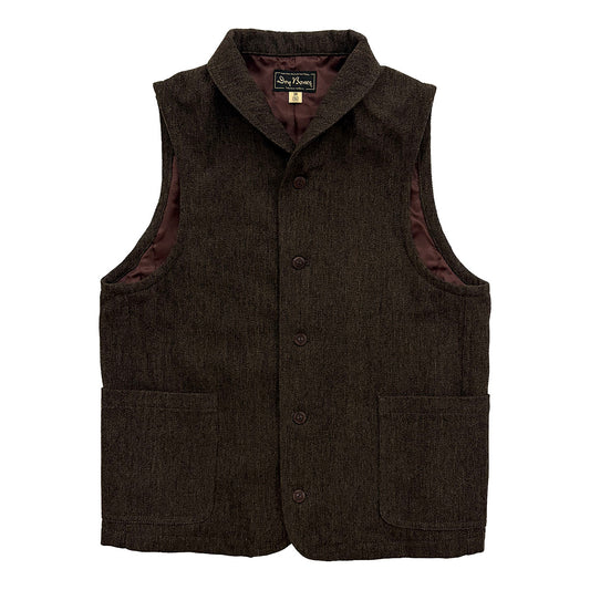 Tweed Shawl Collar Vest