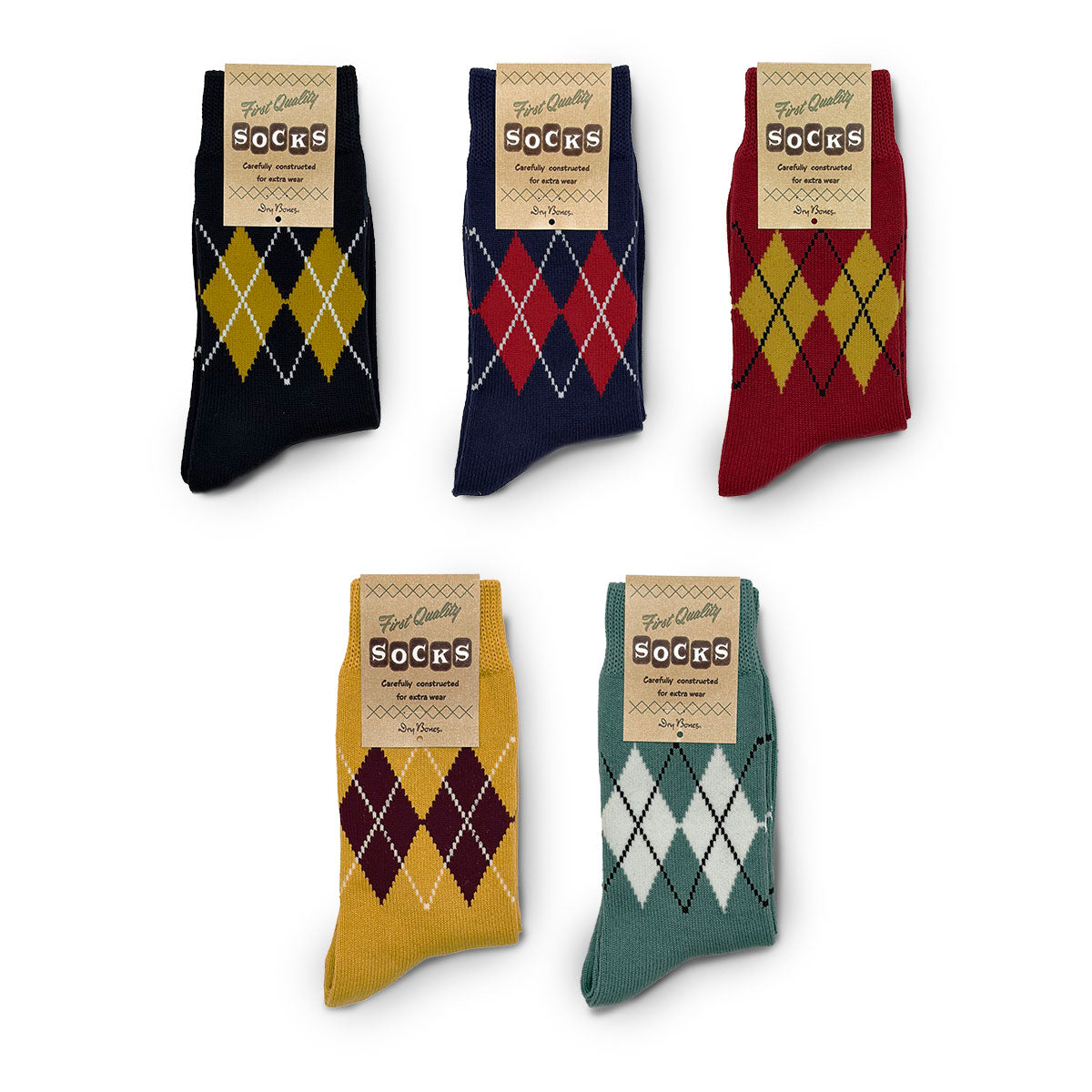 Irregular Argyle Socks