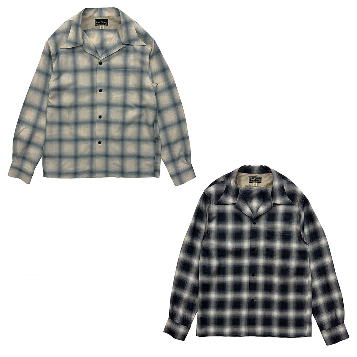 Ombre Check Open Shirt