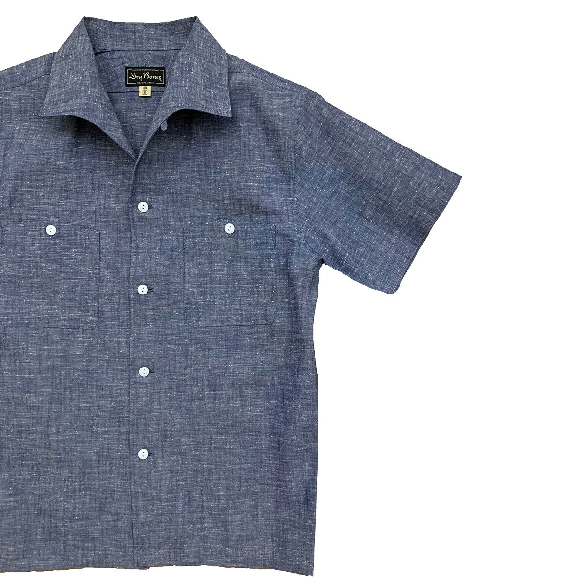 S/S Nep Chambray Italian Collar Shirt