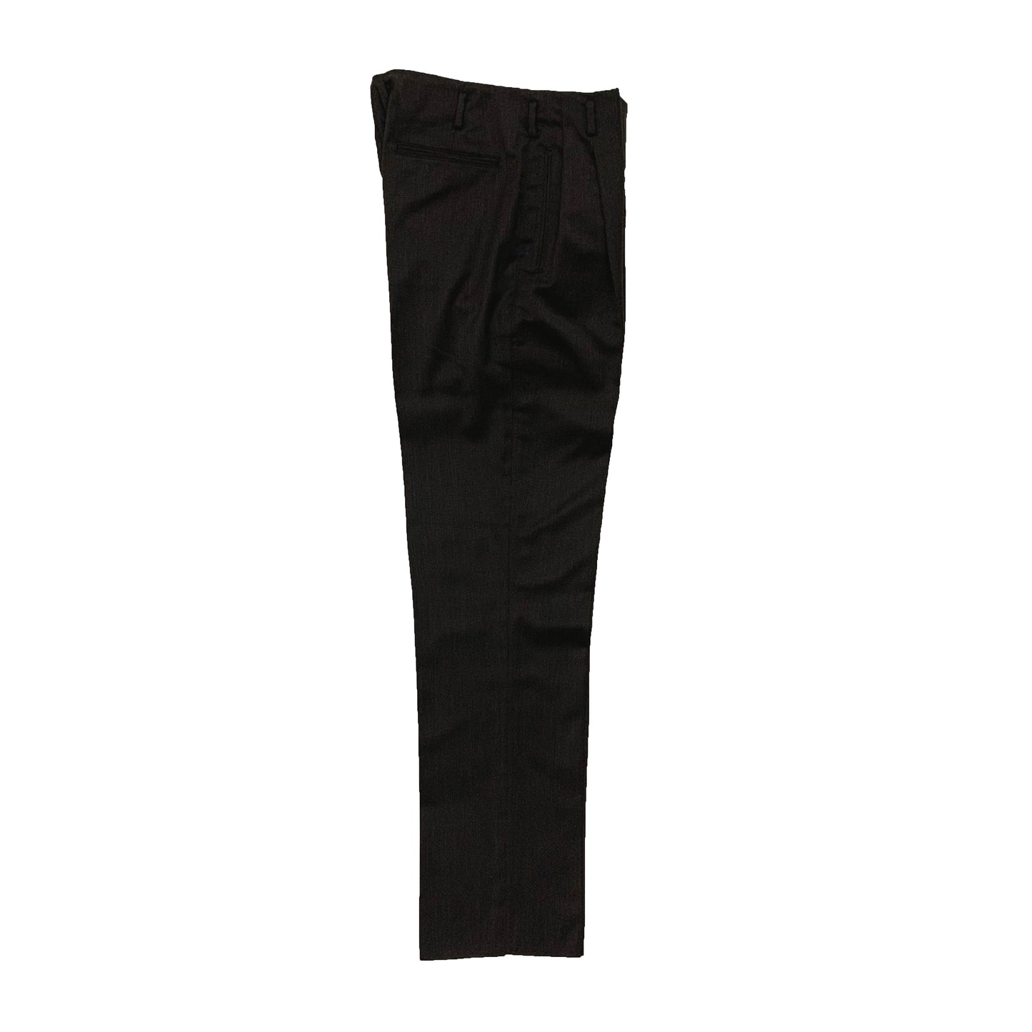 Wool Satin Two Tuck Trousers