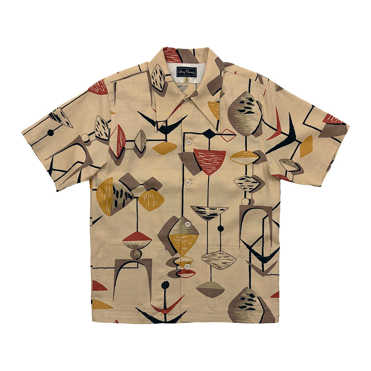 Print 2Pocket Open Shirt “MOBILE”