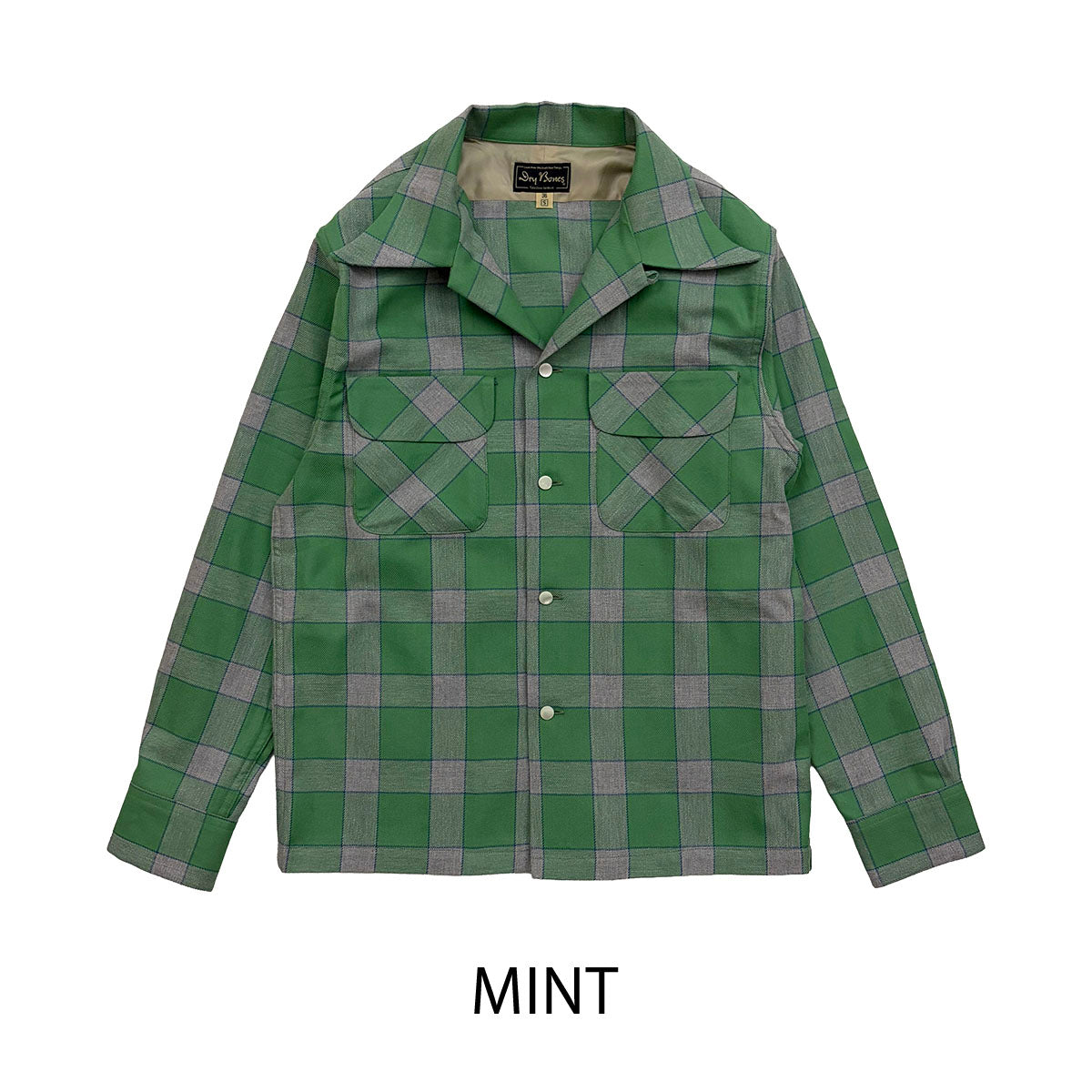 Windowpane Check 2 Flap Open Shirt