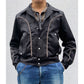 Western Plain Style Satin Jacket