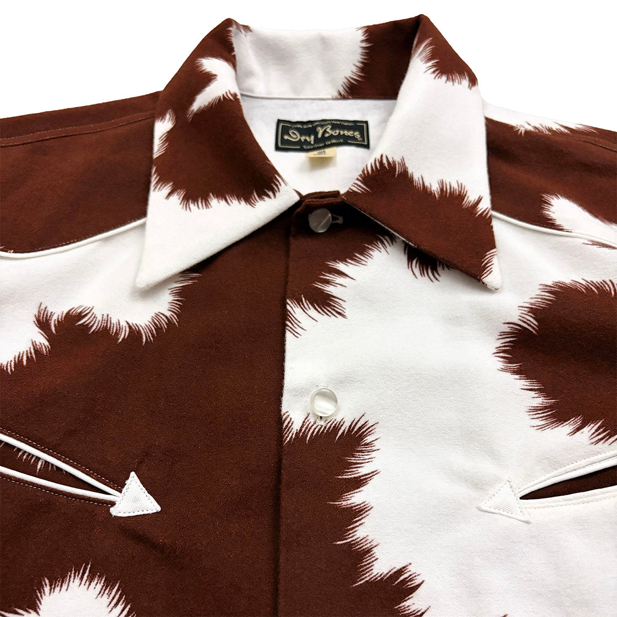 Print Flannel Western Open Shirt“HOLSTEIN”