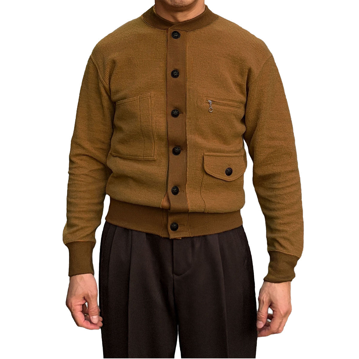 Asymmetry Pocket Knit Jacket
