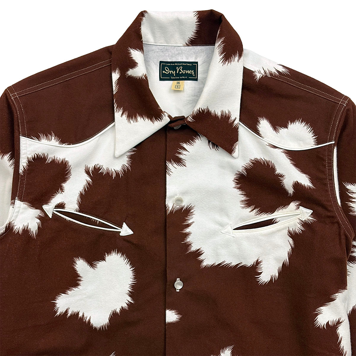 Print Flannel Western Open Shirt“HOLSTEIN”