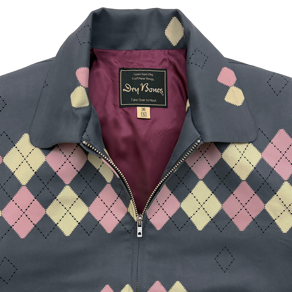 Border Argyle Gabardine Jacket