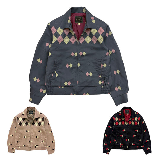 Border Argyle Gabardine Jacket