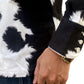 Print Flannel Western Open Shirt“HOLSTEIN”