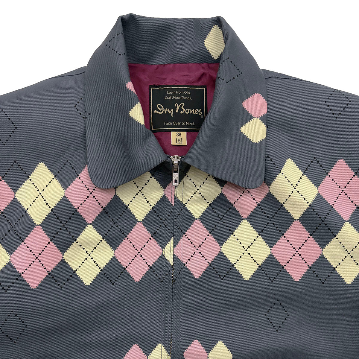 Border Argyle Gabardine Jacket