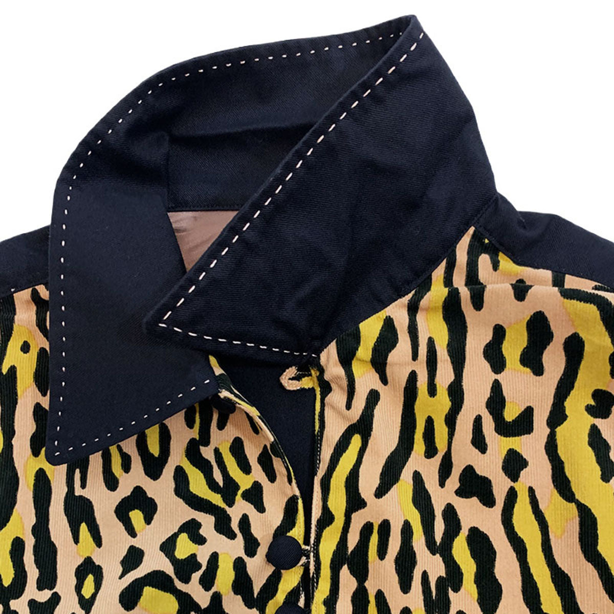 2tone Print Gaucho Shirt “VINCENT’S LEO”