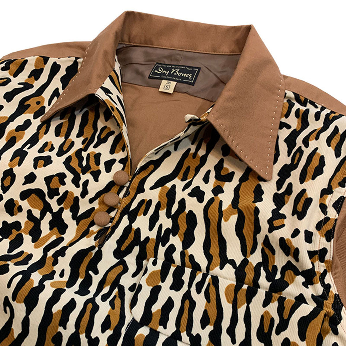 2tone Print Gaucho Shirt “VINCENT’S LEO”