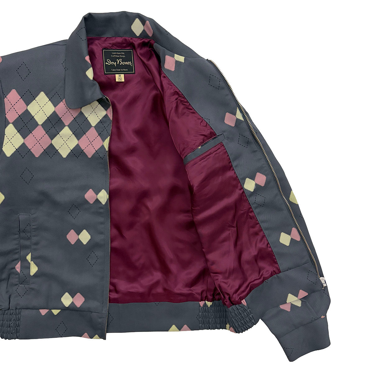 Border Argyle Gabardine Jacket
