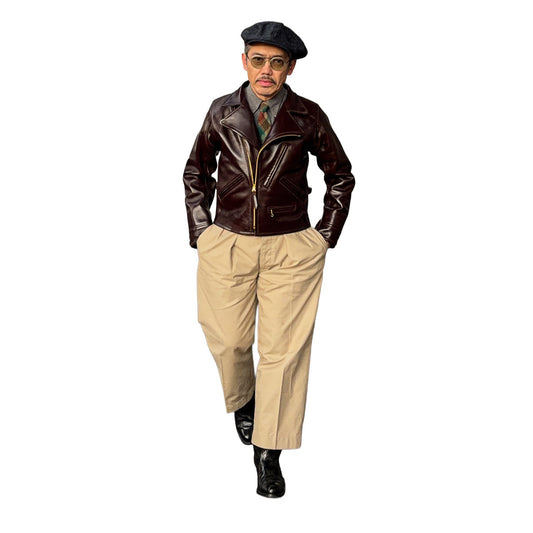 Aviator Type Leather Jacket