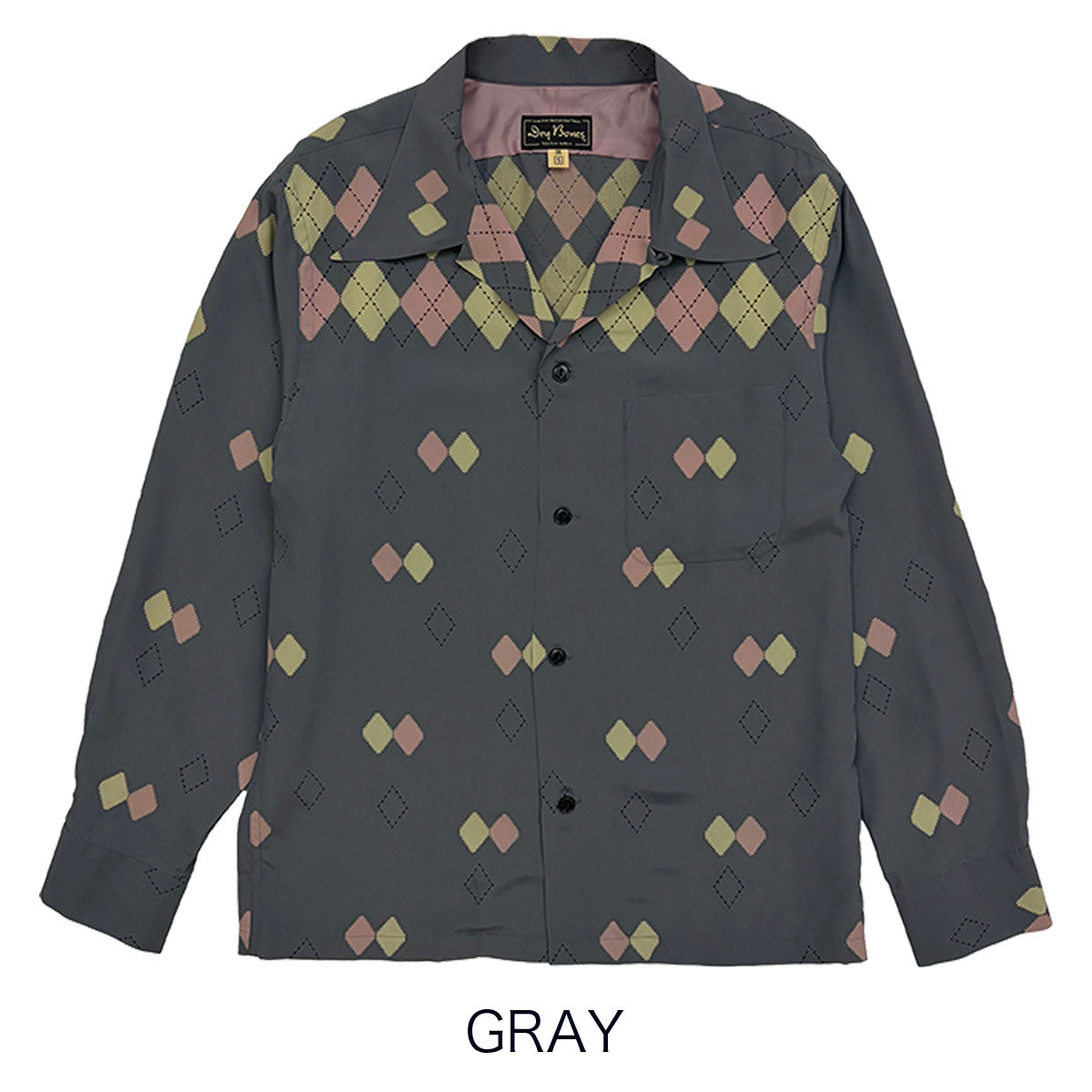 Border Argyle Open Shirt